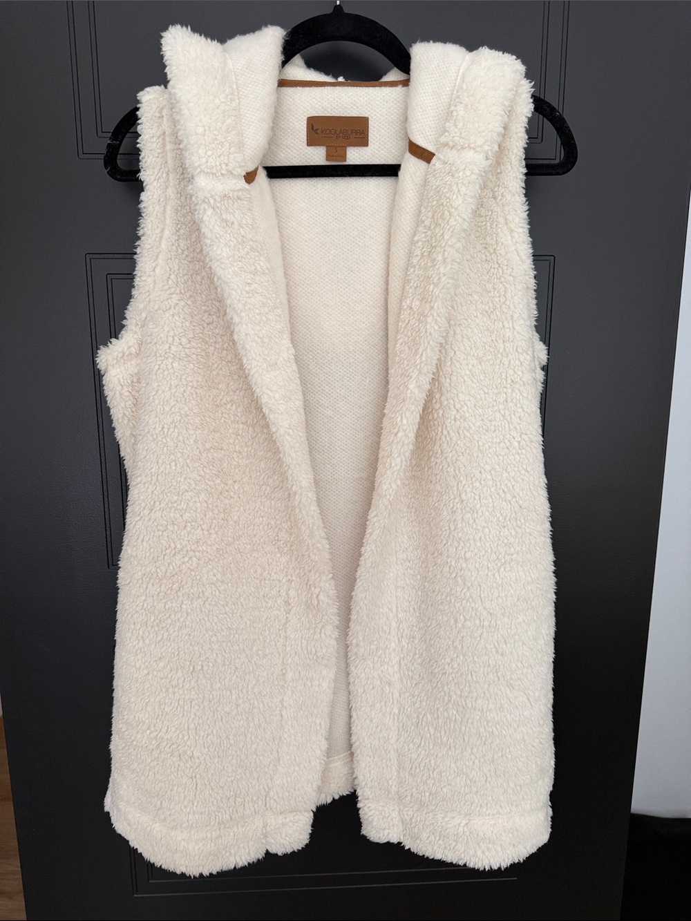 Koolaburra Cream Sherpa Hooded Vest